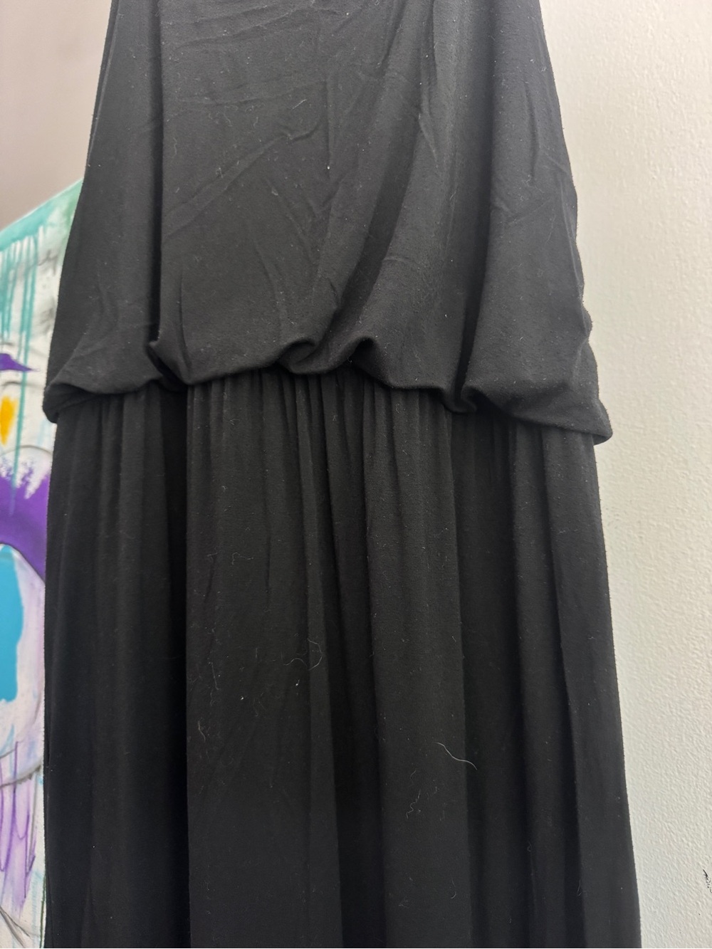 Paper Moon Black Strappy Back Maxi Dress Lined Size XXL - Picture 4 of 12